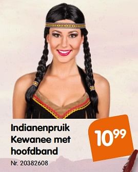 Promoties Indianenpruik kewanee met hoofdband - Huismerk - Fun - Geldig van 02/01/2018 tot 19/02/2018 bij Fun