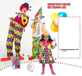 Promotions Kinderclownsschoenen - Produit maison - Fun - Valide de 02/01/2018 à 19/02/2018 chez Fun