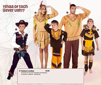 Promoties Kostuum cowboy - Huismerk - Fun - Geldig van 02/01/2018 tot 19/02/2018 bij Fun