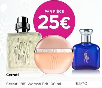 Promotions Cerruti cerruti 1881 woman - Cerruti 1881 - Valide de 03/01/2018 à 31/01/2018 chez ICI PARIS XL