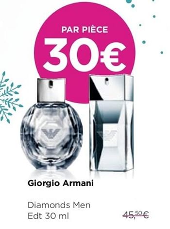 Promotions Giorgio armani diamonds men - Giorgio Armani - Valide de 03/01/2018 à 31/01/2018 chez ICI PARIS XL