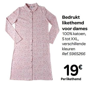 Promoties Bedrukt likethemd voor dames - Huismerk - Carrefour  - Geldig van 10/01/2018 tot 22/01/2018 bij Carrefour