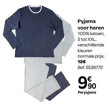 Promoties Pyjama voor heren - Huismerk - Carrefour  - Geldig van 10/01/2018 tot 22/01/2018 bij Carrefour