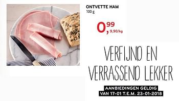 Promoties Ontvette ham - Huismerk - Alvo - Geldig van 17/01/2018 tot 23/01/2018 bij Alvo