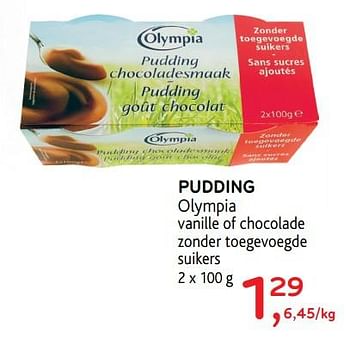 Promoties Pudding olympia - Olympia - Geldig van 17/01/2018 tot 30/01/2018 bij Alvo