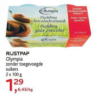 Promotions Rijstpap olympia - Olympia - Valide de 17/01/2018 à 30/01/2018 chez Alvo
