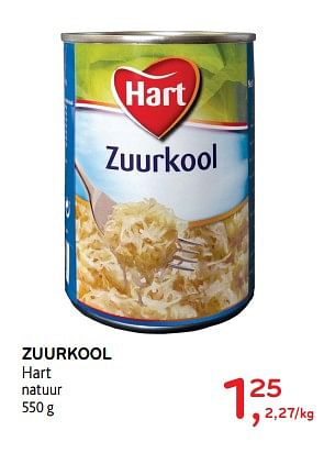 Promoties Zuurkool hart - Hart - Geldig van 17/01/2018 tot 30/01/2018 bij Alvo