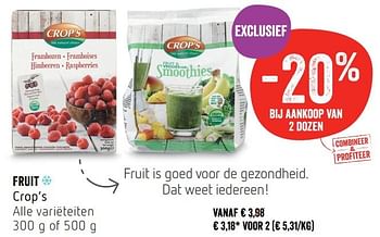 Promoties Fruit crop`s - Crop's - Geldig van 11/01/2018 tot 17/01/2018 bij Delhaize