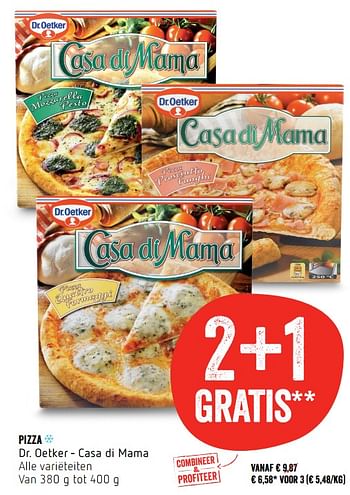 Promoties Pizza dr. oetker - casa di mama - Dr. Oetker - Geldig van 11/01/2018 tot 17/01/2018 bij Delhaize