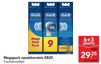 Promoties Megapack opzetborstels eb20 - Oral-B - Geldig van 17/01/2018 tot 30/01/2018 bij Makro