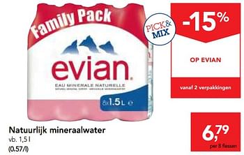 Promoties Natuurlijk mineraalwater - Evian - Geldig van 17/01/2018 tot 30/01/2018 bij Makro
