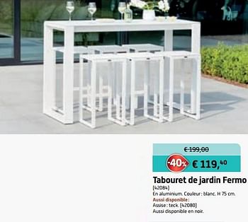 Promotions Tabouret de jardin fermo - Bristol - Valide de 03/01/2018 à 31/01/2018 chez Overstock