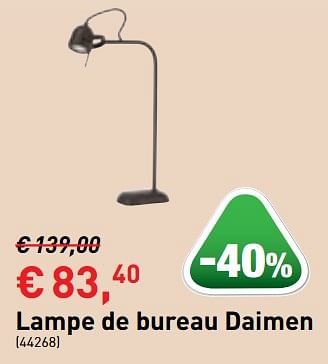 Promotions Lampe de bureau daimen - Bristol - Valide de 03/01/2018 à 31/01/2018 chez Overstock