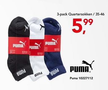Promoties 3-pack quartersokken - Puma - Geldig van 14/01/2018 tot 28/01/2018 bij Bristol