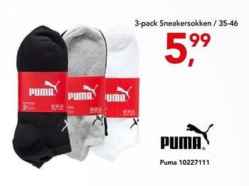 Promoties 3-pack sneakersokken - Puma - Geldig van 14/01/2018 tot 28/01/2018 bij Bristol