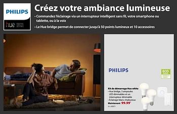 Promoties Kit de démarrage hue white - Philips - Geldig van 17/01/2018 tot 29/01/2018 bij Gamma