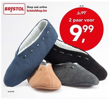 Promoties Pantoffels - Huismerk - Shoe Discount - Geldig van 14/01/2018 tot 28/01/2018 bij Bristol
