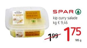 Promoties Kip curry salade - Spar - Geldig van 18/01/2018 tot 31/01/2018 bij Spar (Colruytgroup)