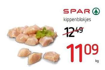 Promoties Kippenblokjes - Spar - Geldig van 18/01/2018 tot 31/01/2018 bij Spar (Colruytgroup)