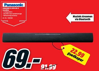Promotions Panasonic sc-htb 8 eg-k soundbar - Panasonic - Valide de 15/01/2018 à 21/01/2018 chez Media Markt