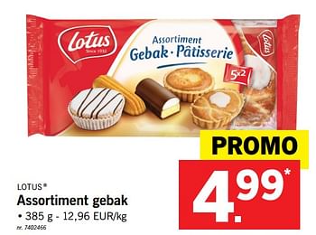 Promoties Assortiment gebak - Lotus Bakeries - Geldig van 22/01/2018 tot 27/01/2018 bij Lidl
