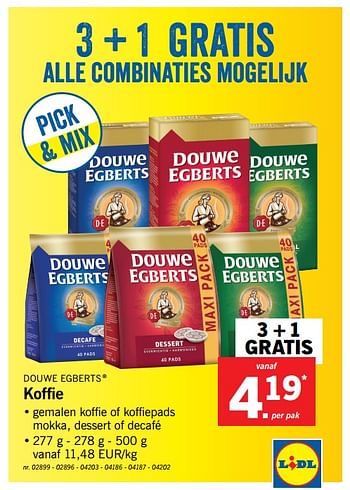 Promoties Koffie - Douwe Egberts - Geldig van 22/01/2018 tot 27/01/2018 bij Lidl