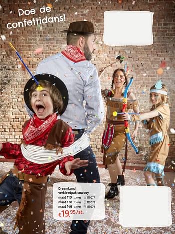 Promoties Dreamland verkleedpak cowboy - Huismerk - Dreamland - Geldig van 18/01/2018 tot 17/02/2018 bij Dreamland