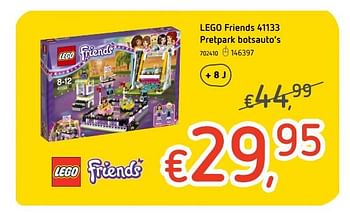 Promoties Lego friends pretpark botsauto`s - Lego - Geldig van 18/01/2018 tot 21/02/2018 bij Dreamland