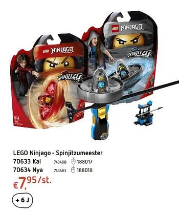 Promoties Lego ninjago - spinjitzumeester - Lego - Geldig van 18/01/2018 tot 17/02/2018 bij Dreamland