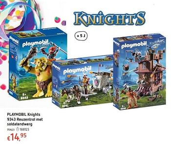 Promoties Playmobil knights reuzentrol met soldatendwerg - Playmobil - Geldig van 18/01/2018 tot 17/02/2018 bij Dreamland