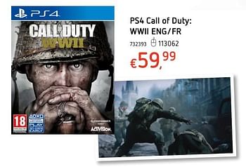 Promotions Ps4 call of duty: wwii eng-fr - Activision - Valide de 18/01/2018 à 17/02/2018 chez Dreamland