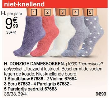 Promotions Donzige damessokken - Produit Maison - Damart - Valide de 02/01/2018 à 15/06/2018 chez Damart