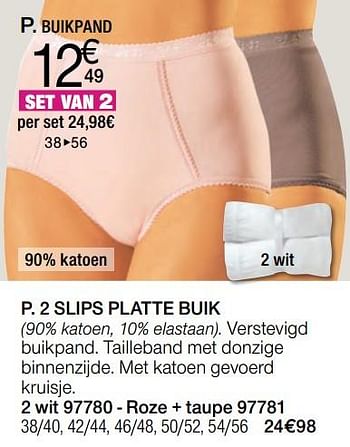 Promoties Slips platte buik - Huismerk - Damart - Geldig van 02/01/2018 tot 15/06/2018 bij Damart