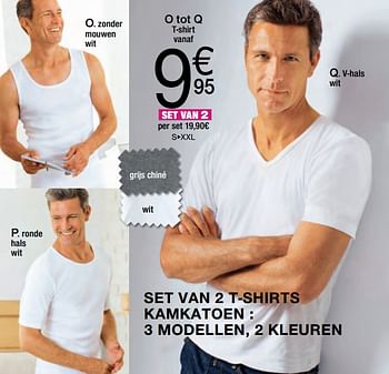Promoties Set van 2 t-shirts kamkatoen zonder mouwen - Huismerk - Damart - Geldig van 02/01/2018 tot 15/06/2018 bij Damart