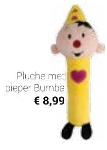Promoties Pluche met pieper bumba - Studio 100 - Geldig van 03/01/2018 tot 31/01/2018 bij Meubelen Jonckheere
