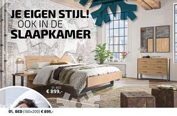 Promoties Bed - Huismerk - Meubelen Jonckheere - Geldig van 03/01/2018 tot 31/01/2018 bij Meubelen Jonckheere