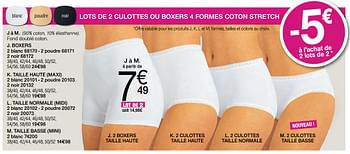 Promotions Boxers - Produit Maison - Damart - Valide de 02/01/2018 à 15/06/2018 chez Damart