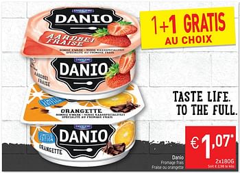 Promotions Danio fromage frais fraise ou orangette - Danone - Valide de 16/01/2018 à 21/01/2018 chez Intermarche