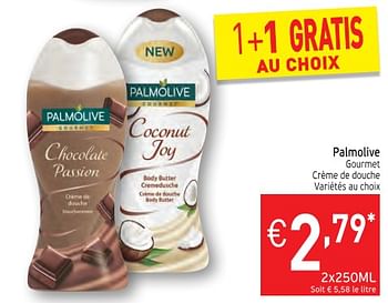 Promotions Palmolive gourmet crème de douche - Palmolive - Valide de 16/01/2018 à 21/01/2018 chez Intermarche