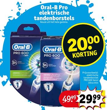 Promoties Oral-b pro elektrische tandenborstels - Oral-B - Geldig van 16/01/2018 tot 28/01/2018 bij Kruidvat