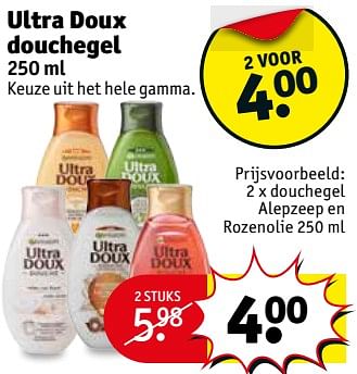 Promoties Ultra doux douchegel garnier - Garnier - Geldig van 16/01/2018 tot 28/01/2018 bij Kruidvat