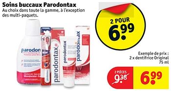 Promotions Dentifrice original - Parodontax - Valide de 16/01/2018 à 28/01/2018 chez Kruidvat