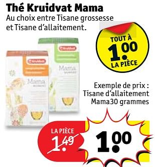 Promotions Tisane d`allaitement mama30 grammes - Produit maison - Kruidvat - Valide de 16/01/2018 à 28/01/2018 chez Kruidvat