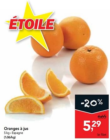 Promoties Oranges à jus - Huismerk - Makro - Geldig van 17/01/2018 tot 30/01/2018 bij Makro