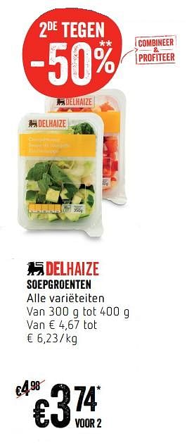 Promoties Soepgroenten - Huismerk - Delhaize - Geldig van 18/01/2018 tot 24/01/2018 bij Delhaize