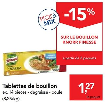 Promotions Tablettes de bouillon - Knorr - Valide de 17/01/2018 à 30/01/2018 chez Makro