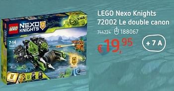 Promoties Lego nexo knights le double canon - Lego - Geldig van 15/01/2018 tot 17/02/2018 bij Dreamland
