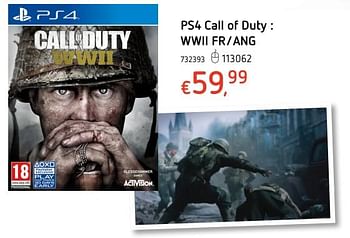 Promotions Ps4 call of duty : wwii fr-ang - Activision - Valide de 15/01/2018 à 17/02/2018 chez Dreamland