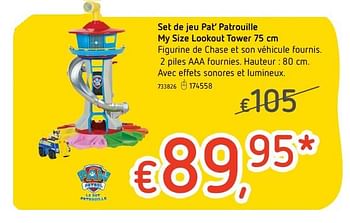 Promotions Set de jeu pat` patrouille my size lookout tower - PAW  PATROL - Valide de 15/01/2018 à 17/02/2018 chez Dreamland