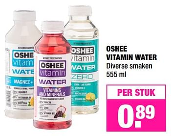 Promoties Oshee vitamin water - OSHEE - Geldig van 15/01/2018 tot 28/01/2018 bij Big Bazar